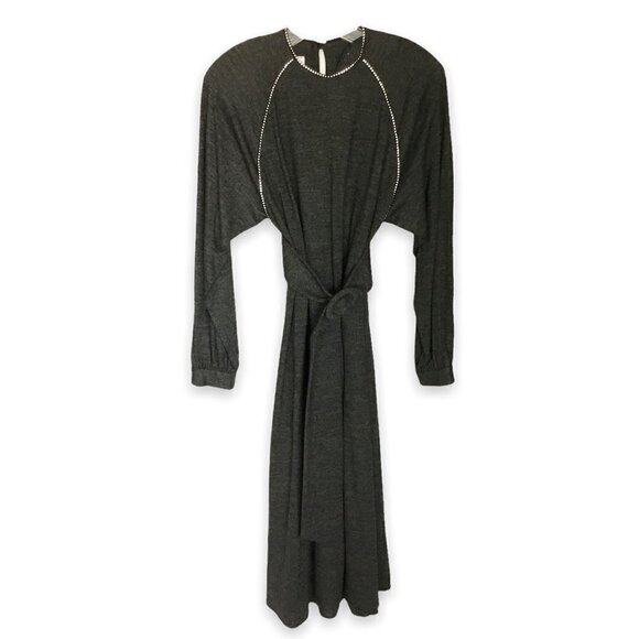NR1 by Ned Gould Dresses & Skirts - NR1 by Ned Gould Midi Dress Vintage Wool Gray with Rhinestone Accents in Size 10